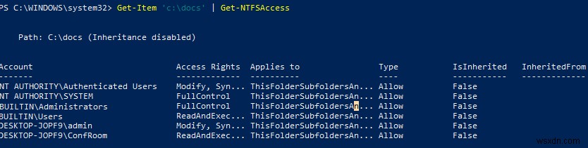 Làm thế nào để Quản lý Quyền NTFS với PowerShell? 