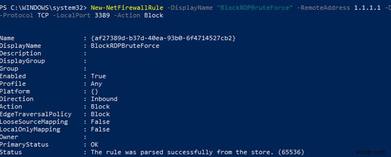 RDP Brute Force Protection với PowerShell và Windows Firewall Rules 