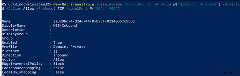 Định cấu hình Quy tắc tường lửa của Windows với PowerShell 