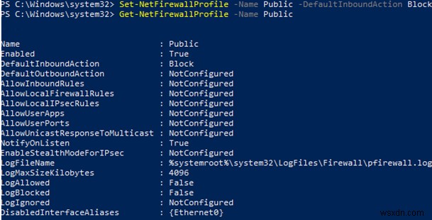 Định cấu hình Quy tắc tường lửa của Windows với PowerShell 