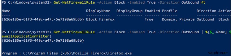 Định cấu hình Quy tắc tường lửa của Windows với PowerShell 