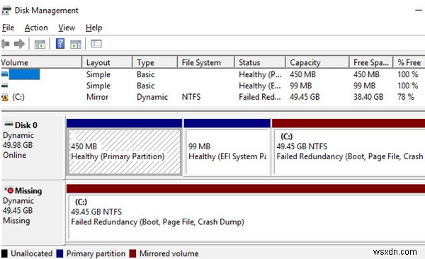 Làm thế nào để phản chiếu (RAID1) Khởi động ổ cứng GPT trên Windows 10 / Server 2016? 