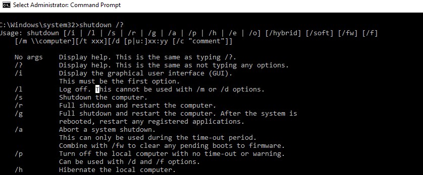 Tắt / Khởi động lại Windows bằng Command Prompt (CMD) 