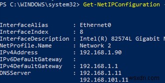 Định cấu hình cài đặt bộ điều hợp mạng với PowerShell:Địa chỉ IP, DNS, Cổng mặc định, Đường dẫn tĩnh 