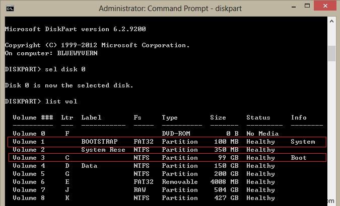 Làm thế nào để sửa chữa EFI / GPT Bootloader trên Windows 10? 