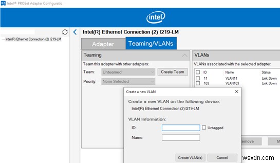 Cấu hình giao diện VLAN trên Windows 10 / Windows Server 2016 