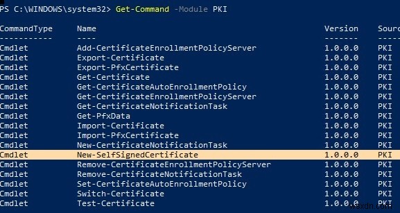 Làm cách nào để tạo chứng chỉ tự ký trong Windows với PowerShell? 