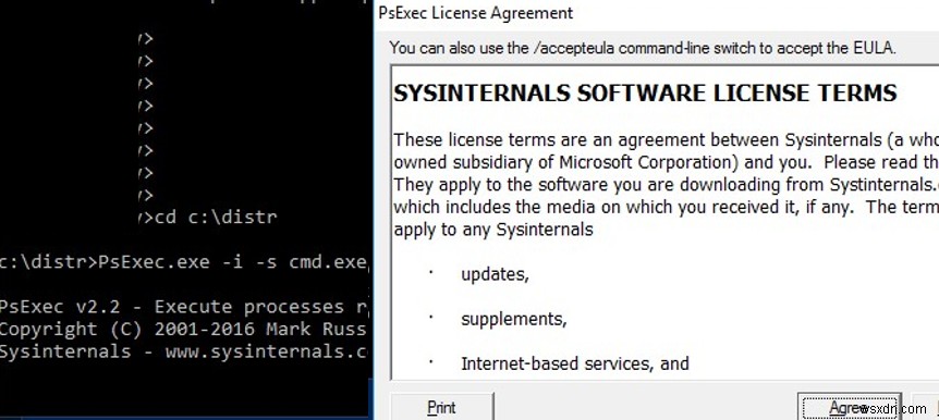 Làm thế nào để chạy CMD / Chương trình trong HỆ THỐNG (LocalSystem) trong Windows? 