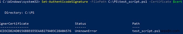 Làm thế nào để ký một Tập lệnh PowerShell (PS1) với một chứng chỉ ký mã? 
