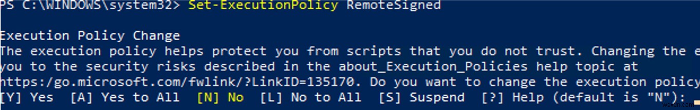 Định cấu hình chính sách thực thi tập lệnh PowerShell 