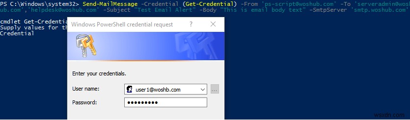 Send-MailMessage:Gửi email từ PowerShell 