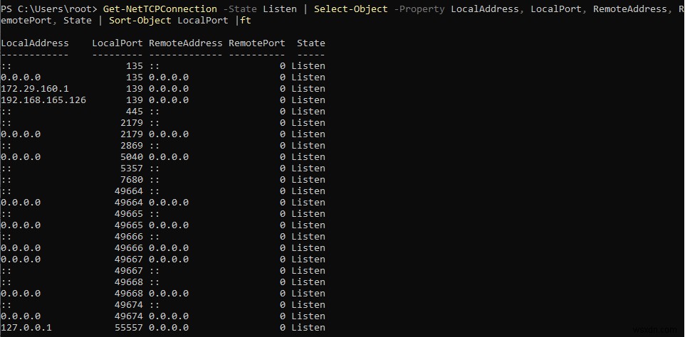 Kiểm tra kết nối TCP / IP đang hoạt động trên Windows với PowerShell 