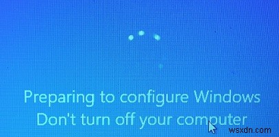Khắc phục:Windows bị kẹt ở “Chuẩn bị cấu hình Windows” 