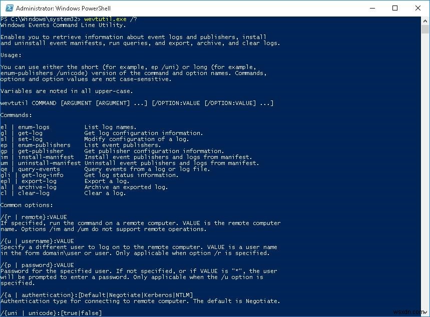 Cách xóa nhật ký sự kiện của Windows bằng PowerShell hoặc Wevtutil 