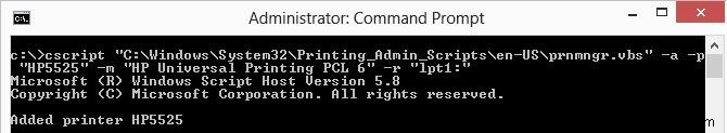 Quản lý máy in từ Command Prompt trong Windows 10 / 8.1 
