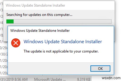 “Bản cập nhật không áp dụng cho máy tính của bạn”:Lỗi Windows Update 