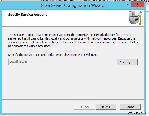 Định cấu hình máy chủ quét phân tán trên Windows Server 2012 R2 