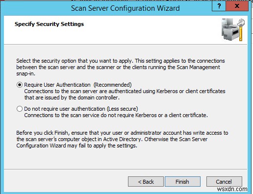 Định cấu hình máy chủ quét phân tán trên Windows Server 2012 R2 