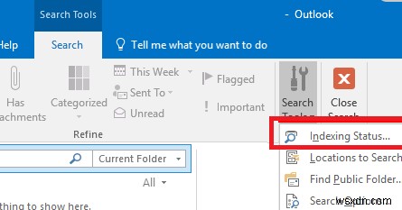 Khắc phục:Tìm kiếm Microsoft Outlook không hoạt động trên Windows 10/11 