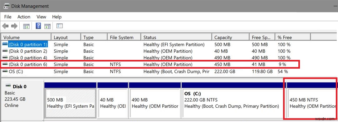 Bản cập nhật Windows 10 1803 tạo phân vùng OEM bổ sung 