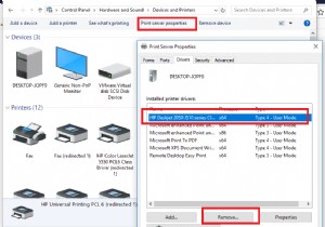 Cài đặt trình điều khiển máy in không tương thích trên Windows 10 