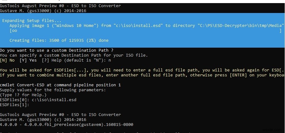 Cách chuyển đổi Install.ESD thành Hình ảnh .ISO có thể khởi động trong Windows 10 