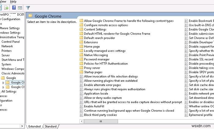 Cách định cấu hình Google Chrome bằng Mẫu ADMX chính sách nhóm? 