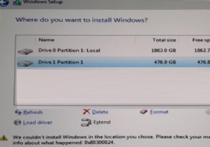 Lỗi cài đặt Windows 10 0x80300024 