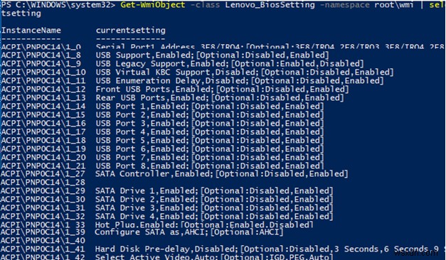 Sử dụng PowerShell để xem và thay đổi cài đặt BIOS 