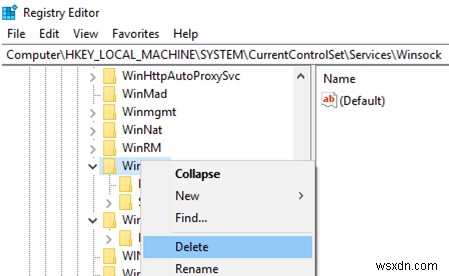 Lỗi giao thức mạng Windows 10:Thiếu mục nhập sổ đăng ký Windows Sockets 