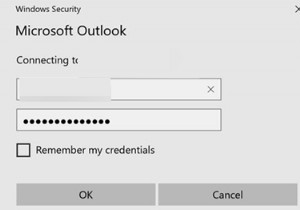Outlook luôn yêu cầu thông tin đăng nhập (Tên người dùng và mật khẩu) 