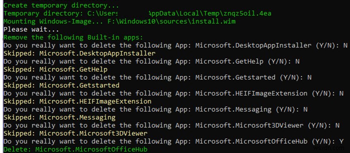 Làm cách nào để Xóa Ứng dụng, Tính năng &Phiên bản cài sẵn khỏi Hình ảnh Cài đặt Windows 10 (tệp WIM)? 