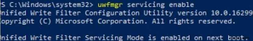 Sử dụng Bộ lọc ghi hợp nhất (UWF) trên Windows 10 