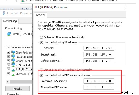 Bật DNS qua HTTPS (DoH) trên Windows 10 