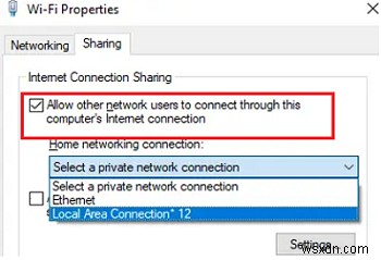 Chia sẻ kết nối Internet (ICS) ngừng hoạt động sau khi khởi động lại trong Windows 10 