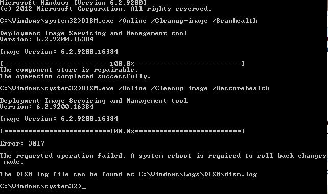 Windows 8/2012 Khắc phục:“Không thể cấu hình các bản cập nhật Windows. Đang hoàn nguyên các thay đổi ” 