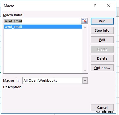 Gửi email từ Excel bằng VBA Macro và Outlook 