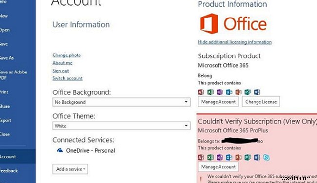 Không thể xác minh đăng ký Office 365 (Microsoft 365) 