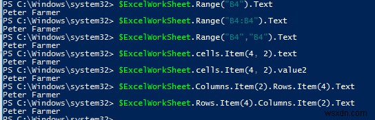 Đọc và ghi dữ liệu vào tệp Excel với PowerShell 