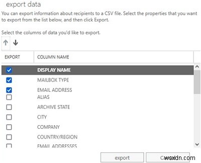 Xuất Danh sách địa chỉ toàn cầu của Exchange hoặc Office 365 (GAL) sang CSV 