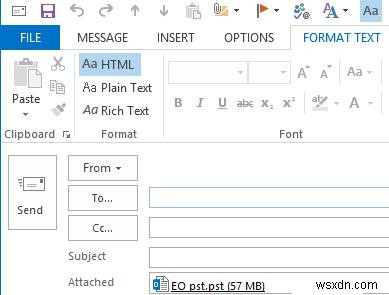 Làm thế nào để tăng giới hạn kích thước tệp đính kèm trong Outlook? 