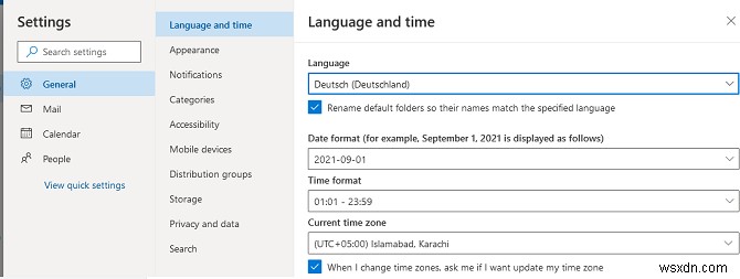 Cài đặt Hộp thư Khu vực (Ngôn ngữ, TimeZone) trong Outlook, Exchange và Microsoft 365 