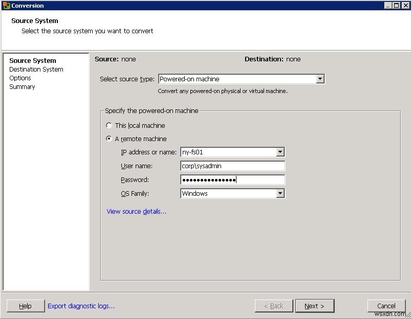 VMware Converter:Đồng bộ hóa các thay đổi khi điều chỉnh P2V hoặc V2V 