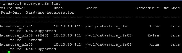 Cách xóa kho dữ liệu NFS không hoạt động trên máy chủ VMWare ESXi 