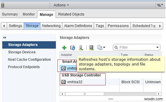 VMWare ESXi không phát hiện bộ điều hợp FC HBA 