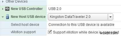 Định cấu hình chuyển qua thiết bị USB từ VMWare ESXi sang máy ảo 