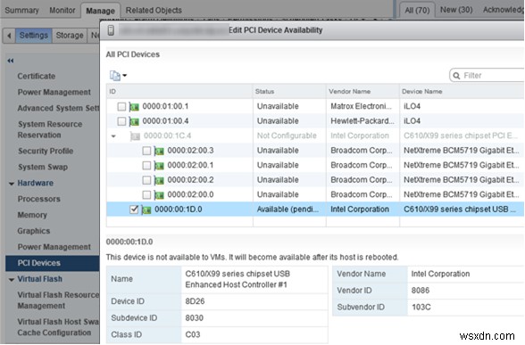 Định cấu hình chuyển qua thiết bị USB từ VMWare ESXi sang máy ảo 