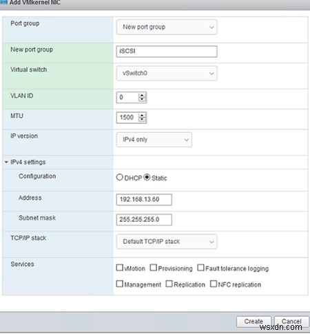 Cấu hình kho dữ liệu iSCSI (LUN) trên VMware ESXi 