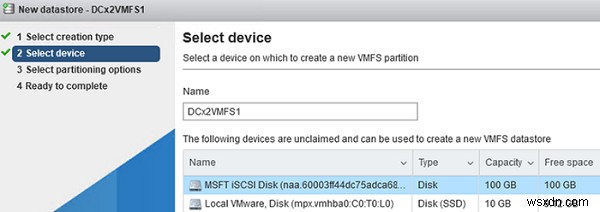 Cấu hình kho dữ liệu iSCSI (LUN) trên VMware ESXi 