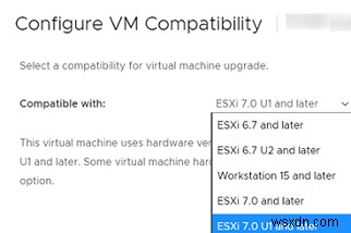Làm thế nào để nâng cấp phiên bản phần cứng VM trong VMware ESXi? 